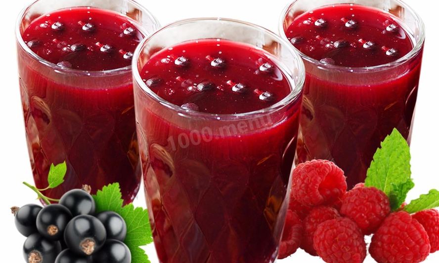 Рецепт киселя из замороженных ягод малины и черной смородины