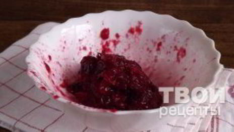 клюквенный кисель с мороженым