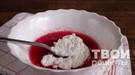 клюквенный кисель с мороженым