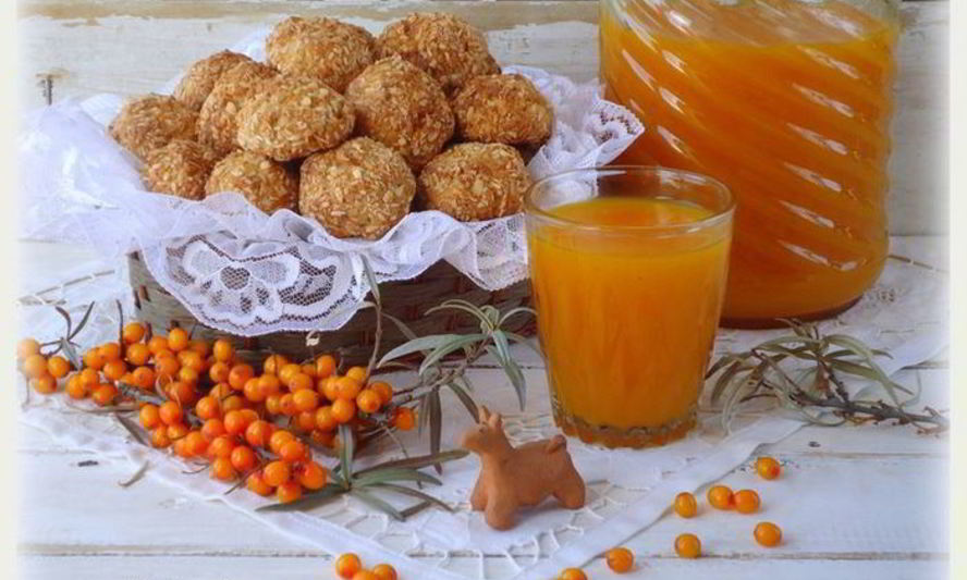 Рецепт печенья в кокосовых опилках и облепиховый кисель