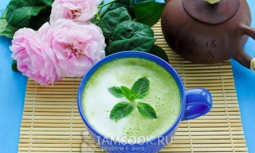 Рецепт латте с чаем маття и белым шоколадом
