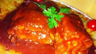 Свиные ребра в кофейном соусе