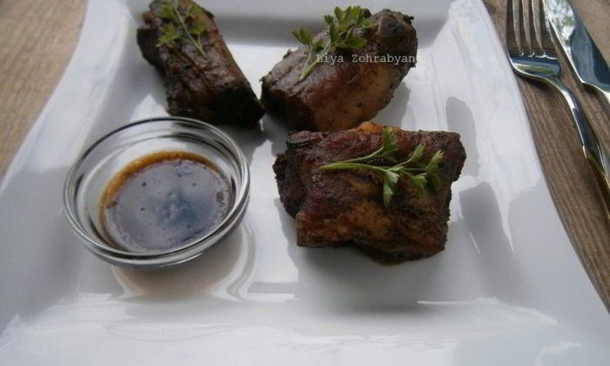 Рецепт свиных ребрышек с кофейным соусом