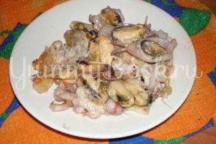 Коктейль морской жареный с сыром