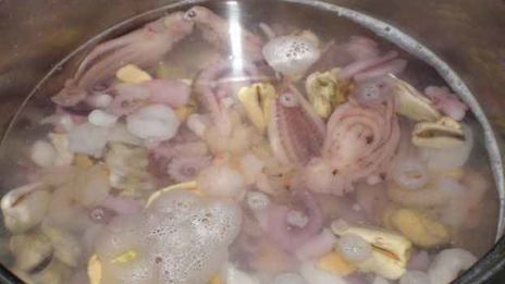 коктейль морской жареный с сыром