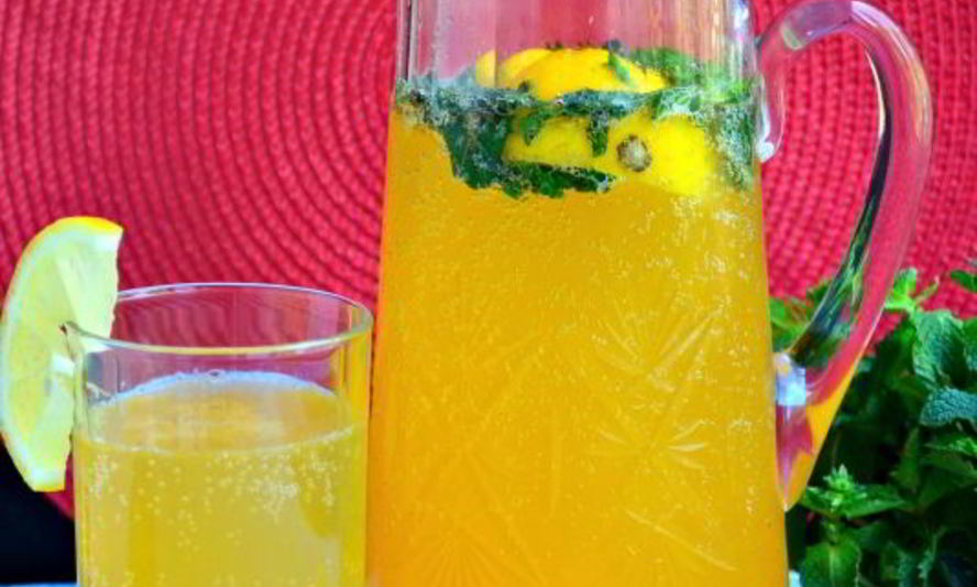 Рецепт абрикосового лимонада с мятой
