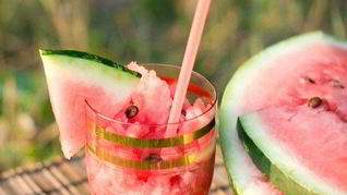 Арбузный лимонад с базиликом