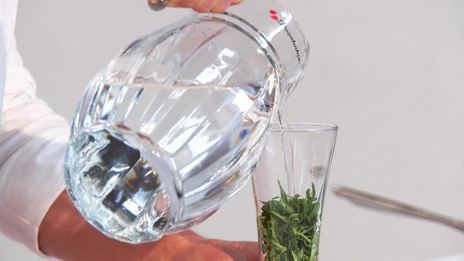 фарфалле с лососем и домашний лимонад