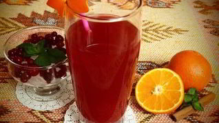 Клюквенно-апельсиновый морс