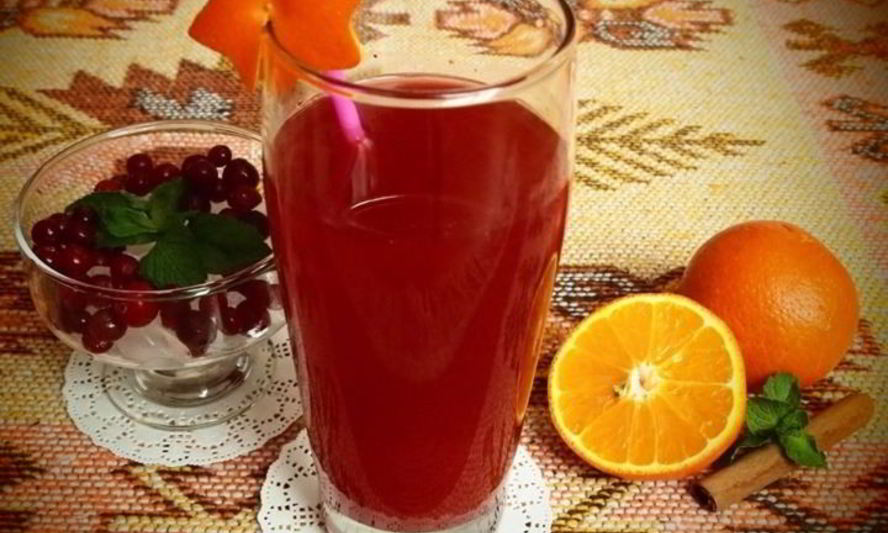 Рецепт клюквенно-апельсинового морс