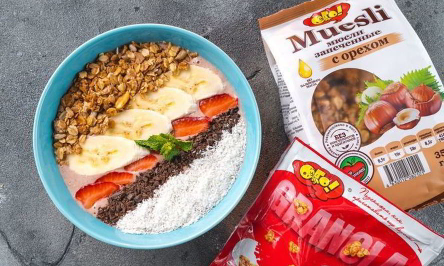 Рецепт клубничного смузи-боул