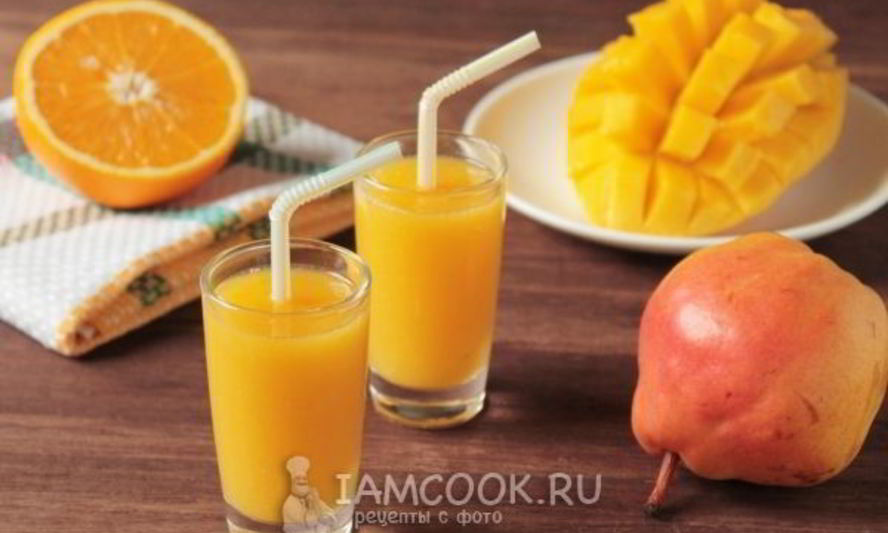 Рецепт смузей из свежего манго и груши