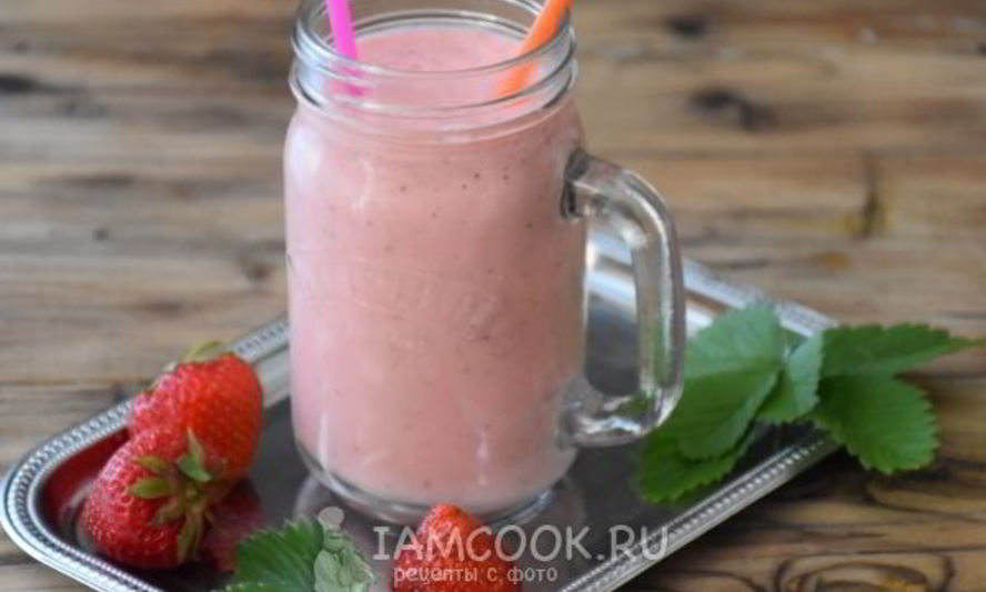 Рецепт смузей клубничный чизкейк