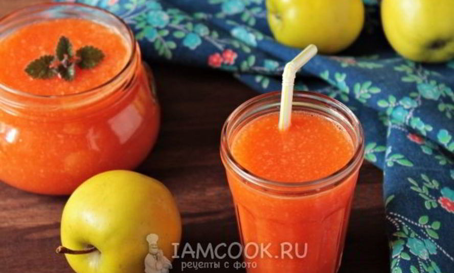 Рецепт смузей с яблоком, морковью и имбирем