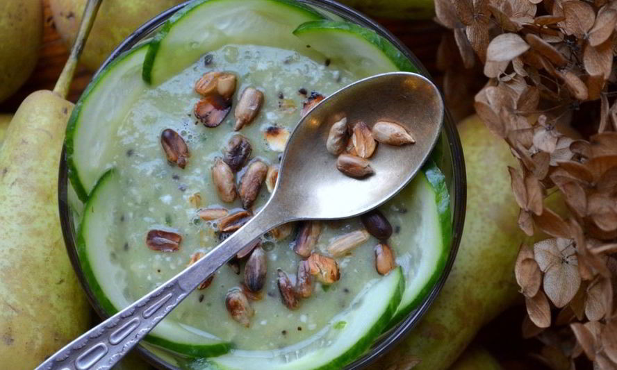 Рецепт зеленого смузи с киви и огурцом