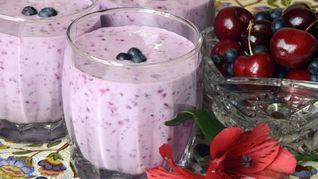Творожно-черничный коктейль