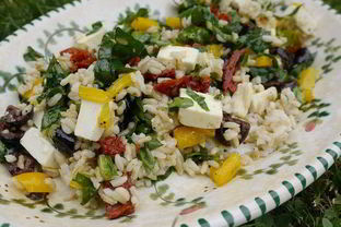 Греческий рисовый салат