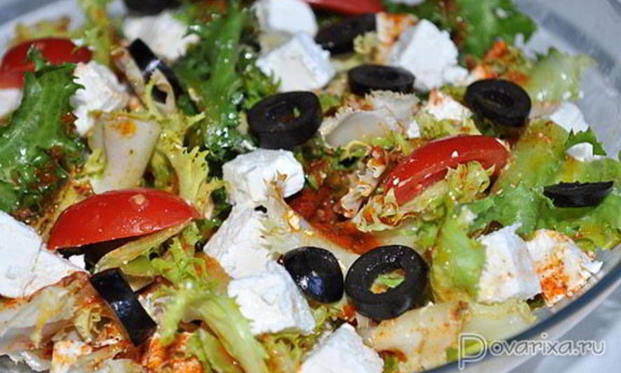 Рецепт греческого салата с фетой