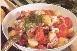 Греческий салат с картофелем