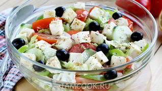 Греческий салат с пекинской капустой