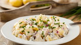 Картофельный салат с домашним майонезом