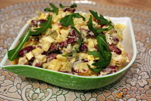 Картофельный салат с красной фасолью