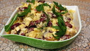 Картофельный салат с красной фасолью