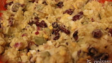 картофельный салат с красной фасолью