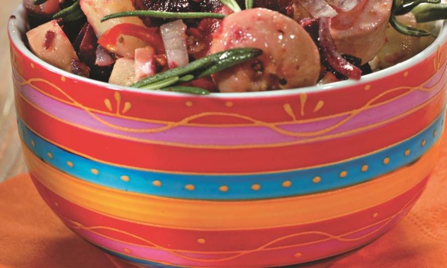 Рецепт картофельного салата с сардельками