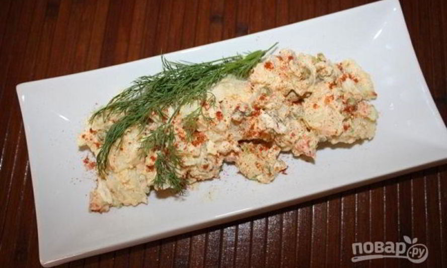 Рецепт картофельного салата с яйцом