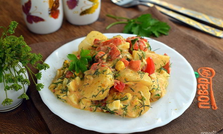 Рецепт пряного картофельного салата с укропом