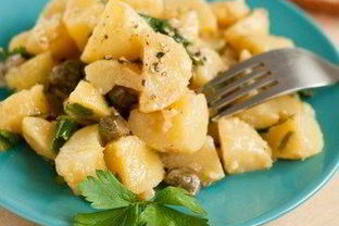 Салат из молодого картофеля с гуакамоле