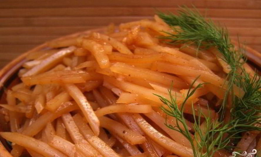 Рецепт салата картофельного корейского