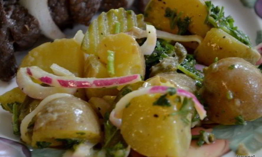 Рецепт салата картофельного с горчицей