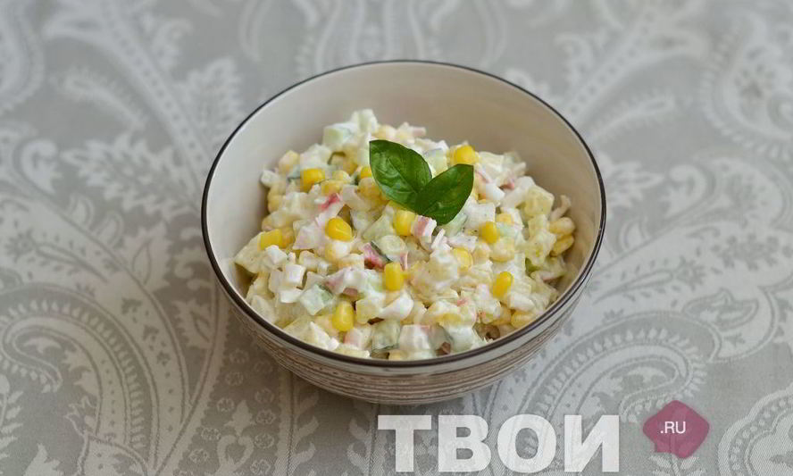 Рецепт салата с картофелем и кукурузой