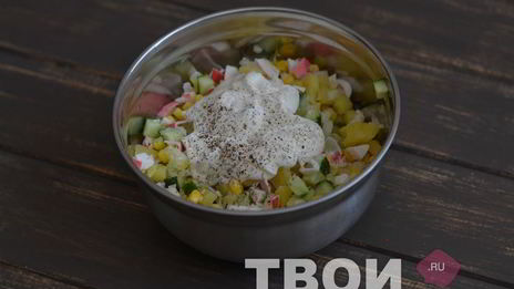 салат с картофелем и кукурузой