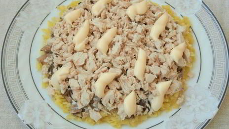 салат с картофелем и курицей