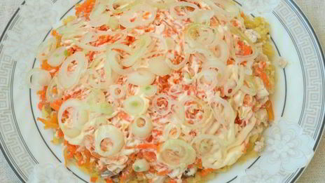 салат с картофелем и курицей