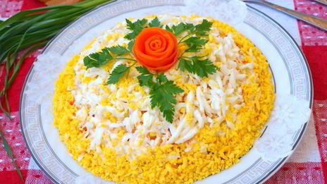 салат с картофелем и курицей