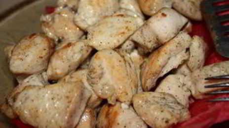 салат с молодым картофелем и курицей