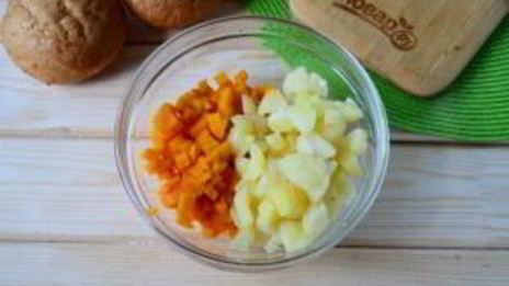 булочки, фаршированные салатом оливье