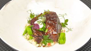 Говяжий язык с оливье