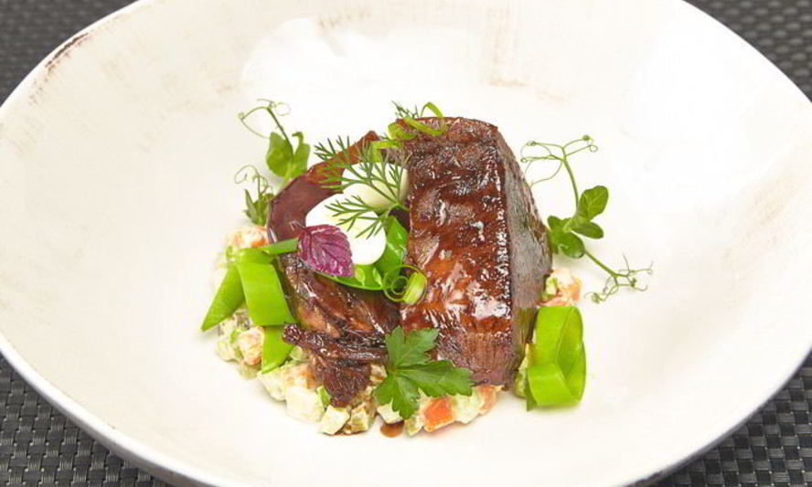 Рецепт говяжьего языка с оливье