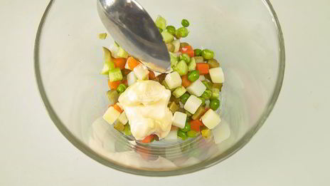 говяжий язык с оливье