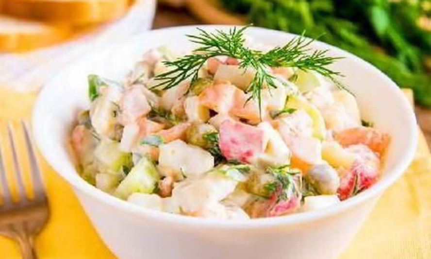 Рецепт новогоднего салата оливье