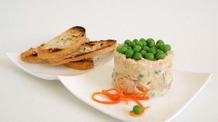 Оливье с горчичной заправкой