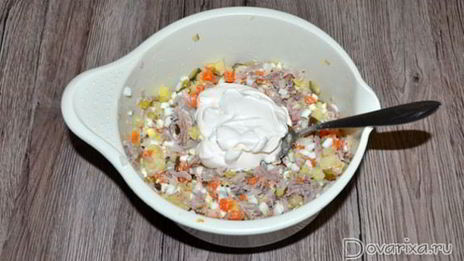 оливье с индейкой — самый вкусный