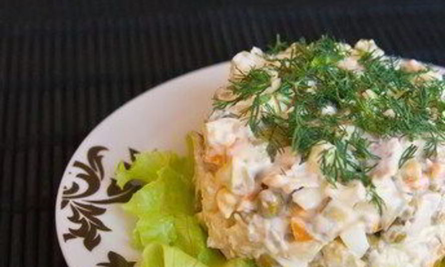 Рецепт оливье с олениной и перцем