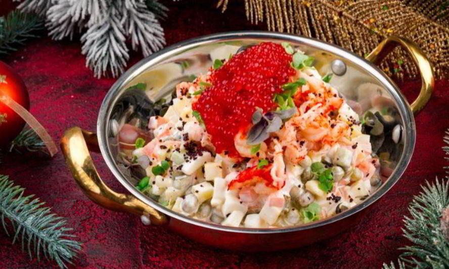 Рецепт оливье с раковыми шейками