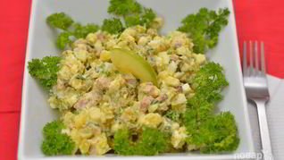 Оливье с языком